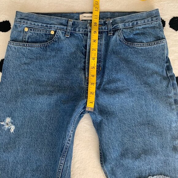 Aime Leon Dore Distressed Medium Wash Denim Slim Jeans - Picture 12 of 15
